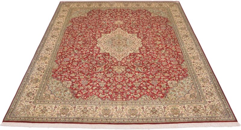 Kaschmir Orientteppich 245 × 312 cm, Seide, handgeknüpft