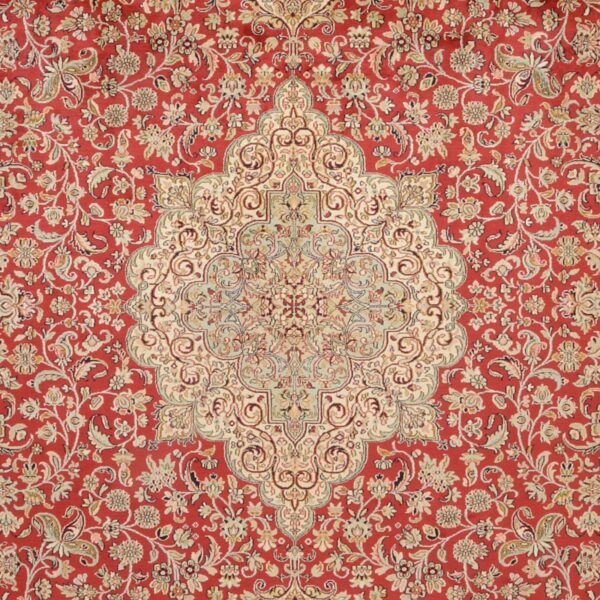 Kaschmir Orientteppich 245 × 312 cm, Seide, handgeknüpft