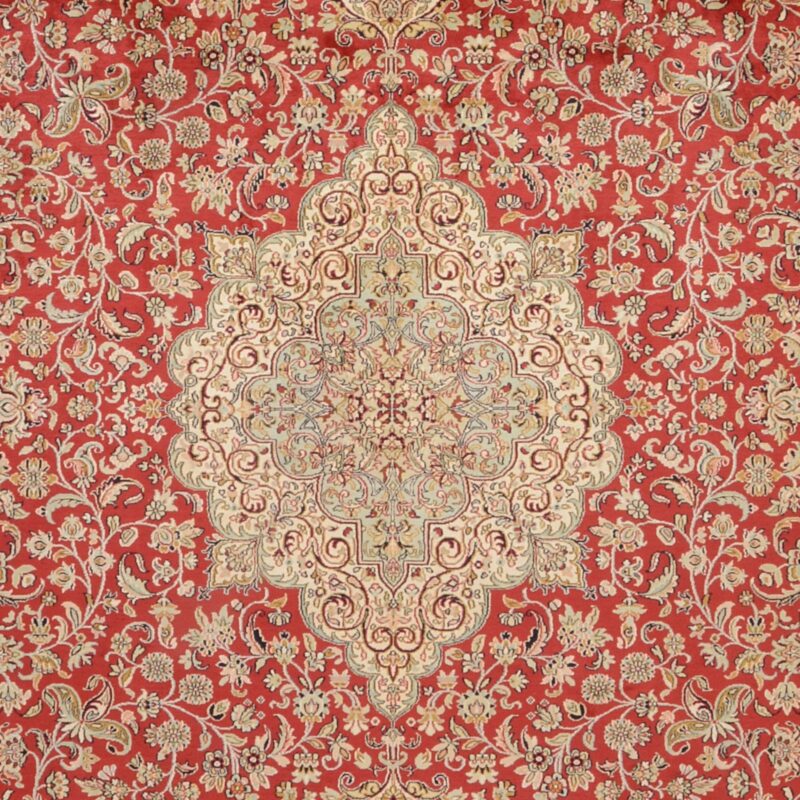 Kaschmir Orientteppich 245 × 312 cm, Seide, handgeknüpft