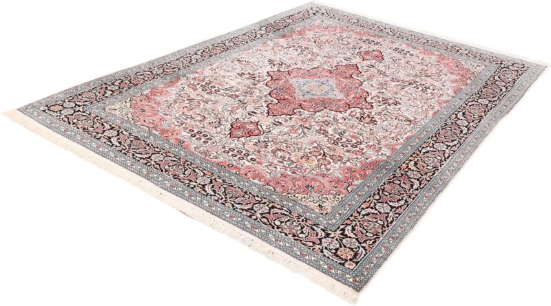 Kaschmir Orientteppich 245 × 335 cm, Seide, handgeknüpft Luxus