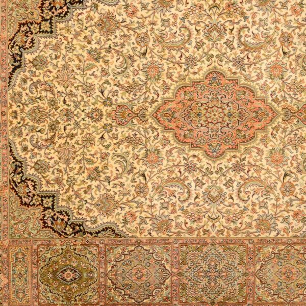 Kaschmir Orientteppich 246 × 315 cm, Seide, handgeknüpft