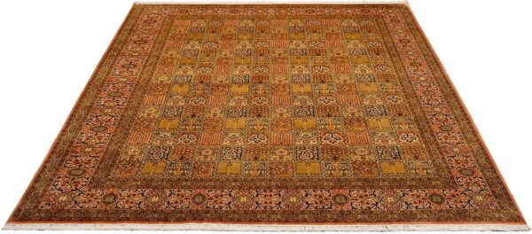 Kaschmir Orientteppich 247 × 305 cm, Seide, handgeknüpft Pastell