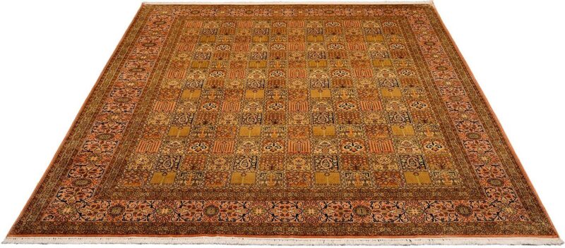 Kaschmir Orientteppich 247 × 305 cm, Seide, handgeknüpft Pastell