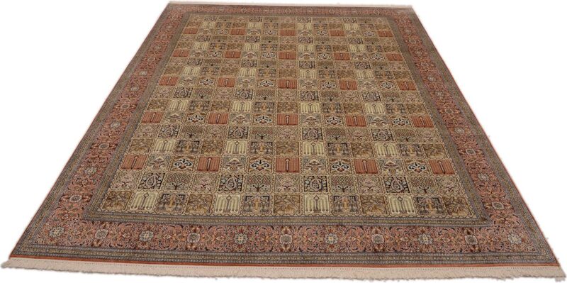 Kaschmir Orientteppich 248 × 338 cm, Seide, handgeknüpft
