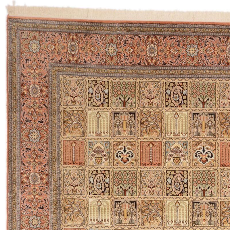 Kaschmir Orientteppich 248 × 338 cm, Seide, handgeknüpft