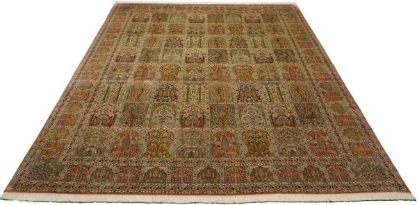 Kaschmir Orientteppich 267 × 354 cm, Seide, handgeknüpft