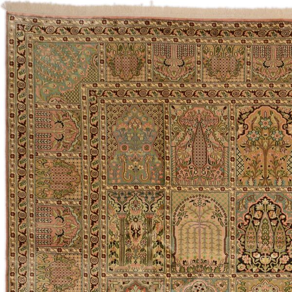 Kaschmir Orientteppich 276 × 361 cm, Seide, handgeknüpft