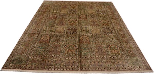 Kaschmir Orientteppich 276 × 361 cm, Seide, handgeknüpft