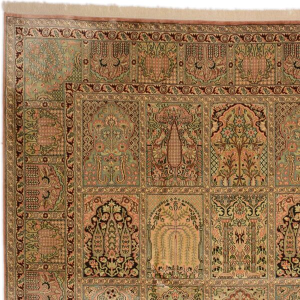 Kaschmir Orientteppich 276 × 371 cm, Seide, handgeknüpft