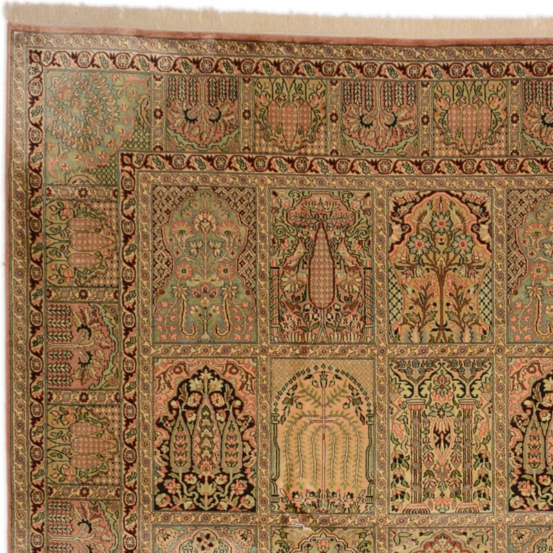 Kaschmir Orientteppich 276 × 371 cm, Seide, handgeknüpft