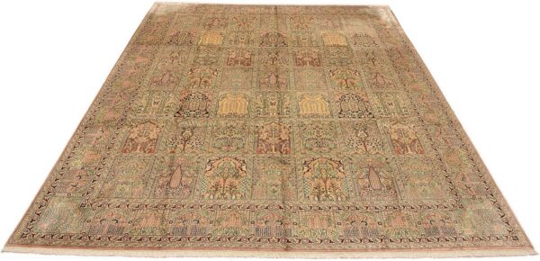 Kaschmir Orientteppich 276 × 371 cm, Seide, handgeknüpft