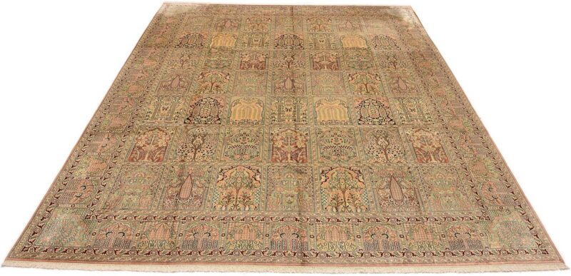 Kaschmir Orientteppich 276 × 371 cm, Seide, handgeknüpft