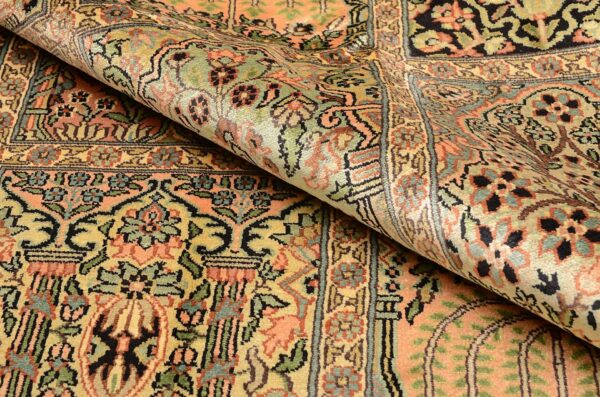 Kaschmir Orientteppich 276 × 371 cm, Seide, handgeknüpft
