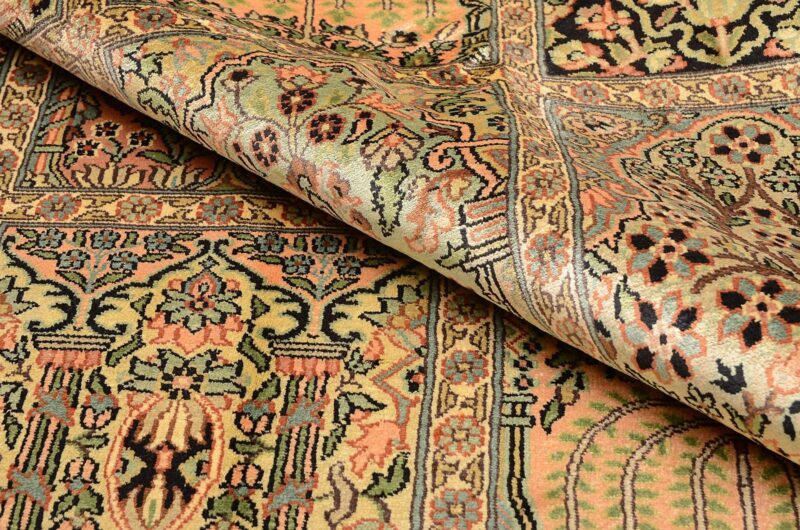 Kaschmir Orientteppich 276 × 371 cm, Seide, handgeknüpft
