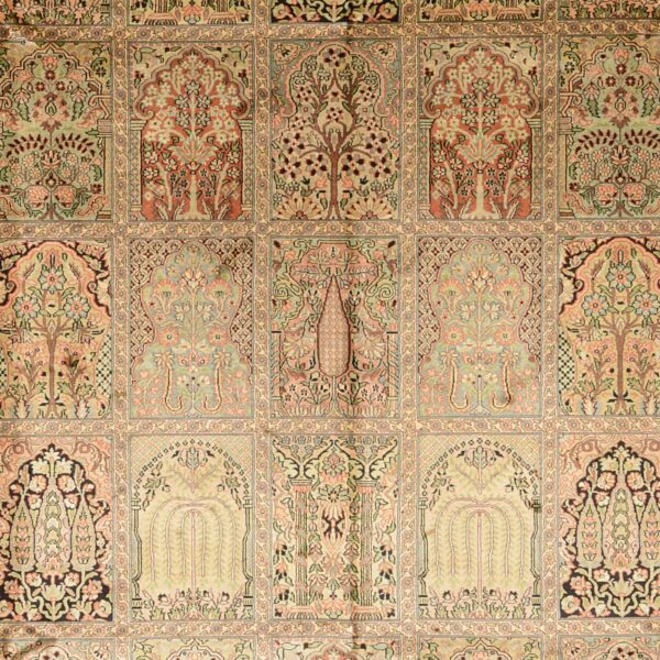 Kaschmir Orientteppich 276 × 371 cm, Seide, handgeknüpft