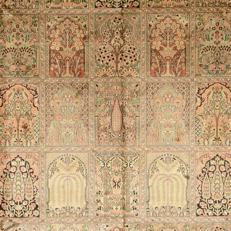Kaschmir Orientteppich 276 × 371 cm, Seide, handgeknüpft