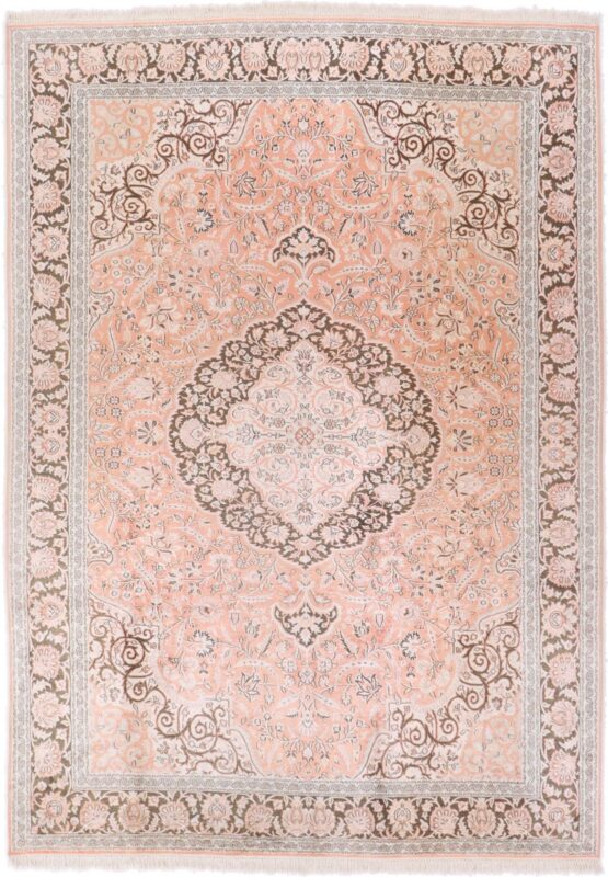 Kaschmir Orientteppich 302 × 215 cm, Schurwolle, handgeknüpft