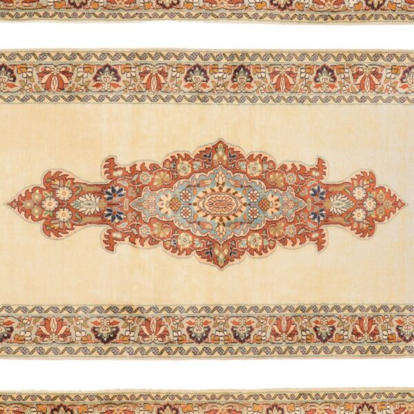 Kaschmir Orientteppich 77 × 328 cm, Seide, handgeknüpft seidig