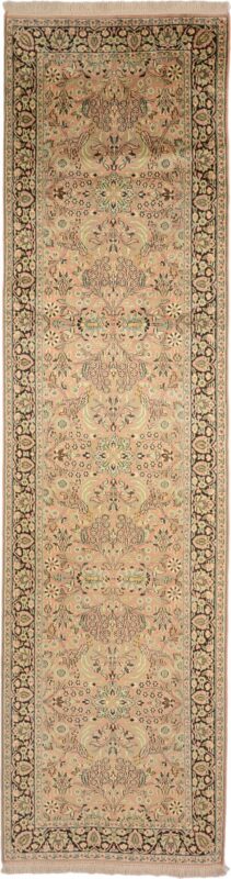 Kaschmir Orientteppich 83 × 308 cm, Seide, handgeknüpft