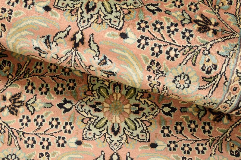 Kaschmir Orientteppich 83 × 308 cm, Seide, handgeknüpft