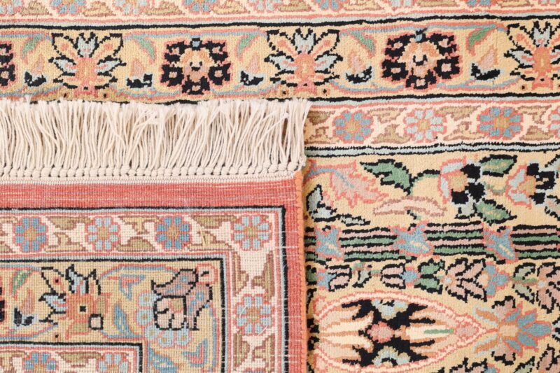 Kaschmir Orientteppich 85 × 308 cm, Seide, handgeknüpft