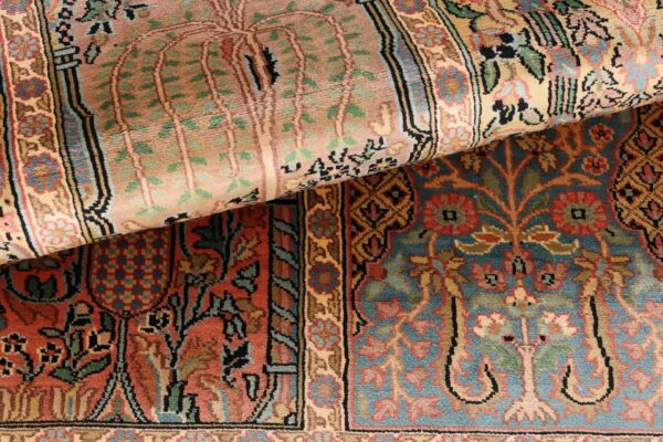 Kaschmir Orientteppich 85 × 308 cm, Seide, handgeknüpft