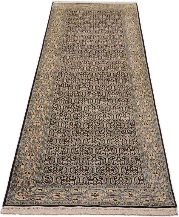 Kaschmir Orientteppich 93 × 295 cm, Seide, handgeknüpft fein