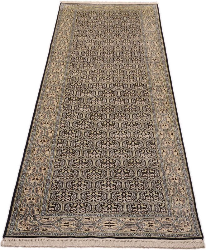 Kaschmir Orientteppich 93 × 295 cm, Seide, handgeknüpft fein