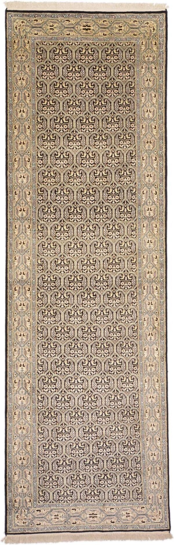 Kaschmir Orientteppich 93 × 295 cm, Seide, handgeknüpft fein