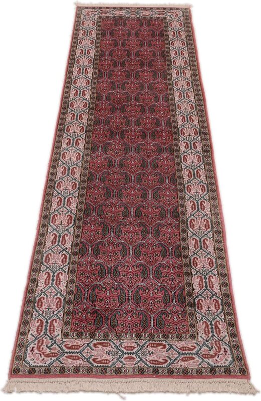 Kaschmir Orientteppich 97 × 301 cm, Seide, handgeknüpft