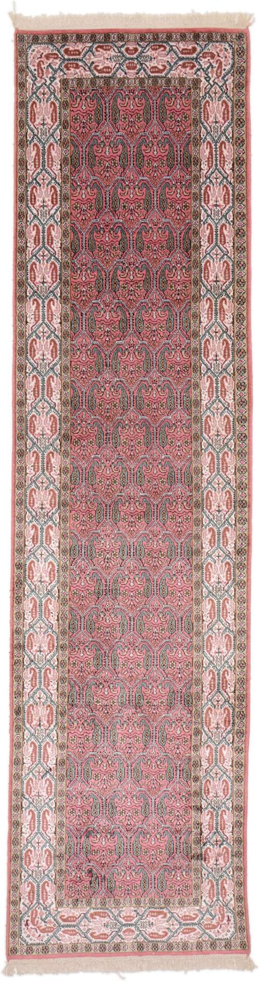 Kaschmir Orientteppich 97 × 301 cm, Seide, handgeknüpft