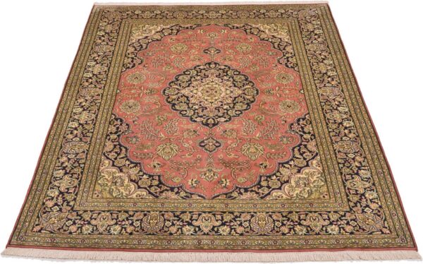 Kashmir Orientteppich 151 × 223 cm, Seide, handgeknüpft