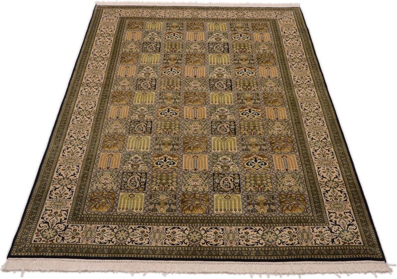 Kashmir Orientteppich 153 × 255 cm, Seide, handgeknüpft Pastell