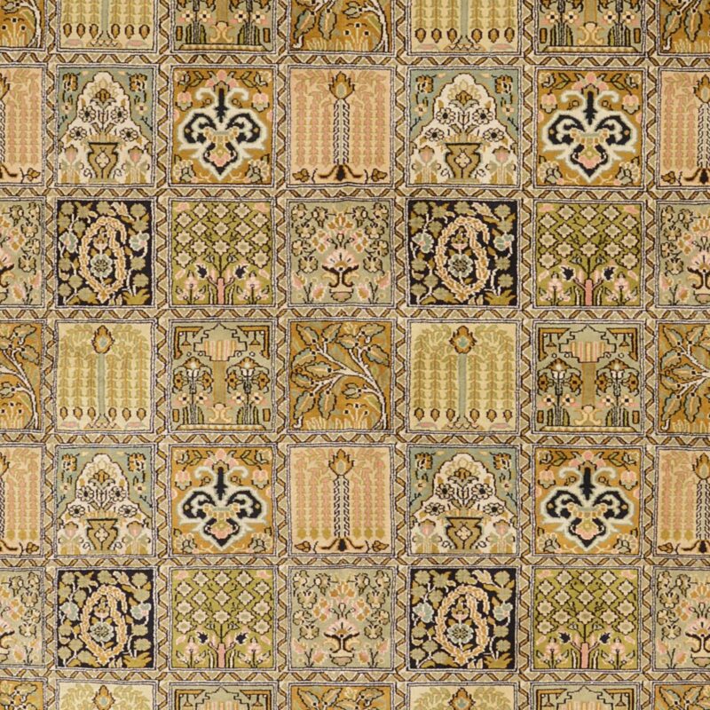 Kashmir Orientteppich 153 × 255 cm, Seide, handgeknüpft Pastell