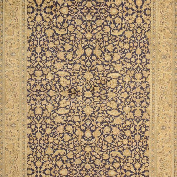 Kashmir Orientteppich 154 × 208 cm, Seide, handgeknüpft Pastell