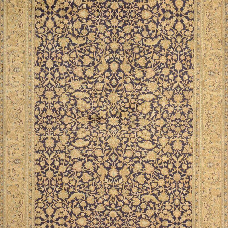 Kashmir Orientteppich 154 × 208 cm, Seide, handgeknüpft Pastell