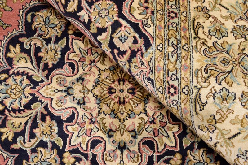 Kashmir Orientteppich 154 × 221 cm, Seide, handgeknüpft