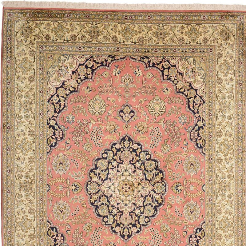 Kashmir Orientteppich 154 × 221 cm, Seide, handgeknüpft