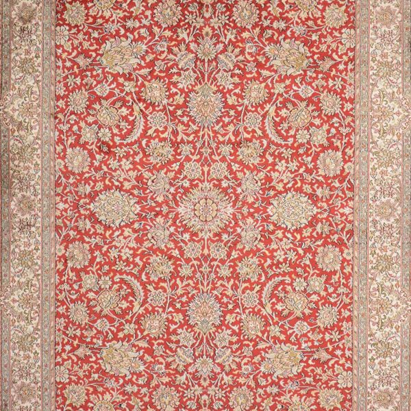 Kashmir Orientteppich 157 × 217 cm, Seide, handgeknüpft fein
