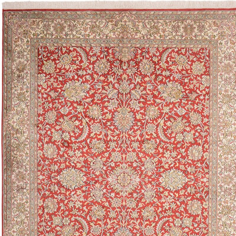 Kashmir Orientteppich 157 × 217 cm, Seide, handgeknüpft fein
