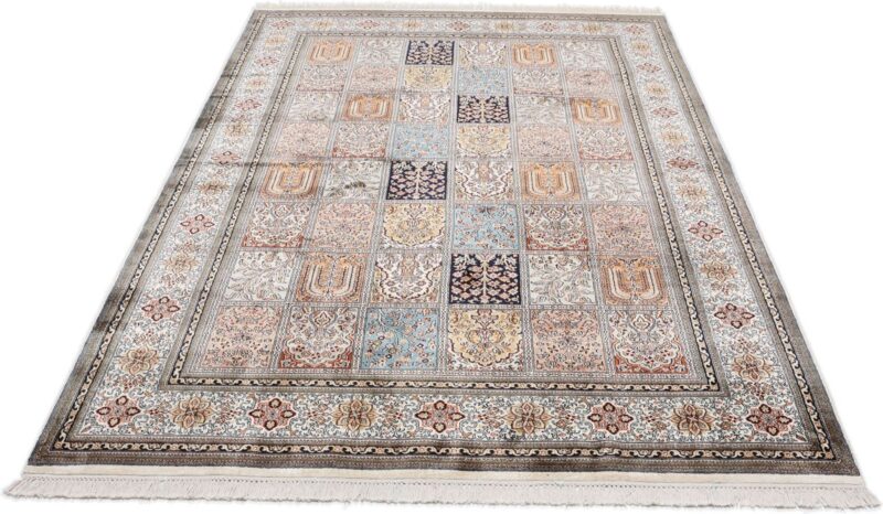 Kashmir Orientteppich 162 × 241 cm, Seide, handgeknüpft