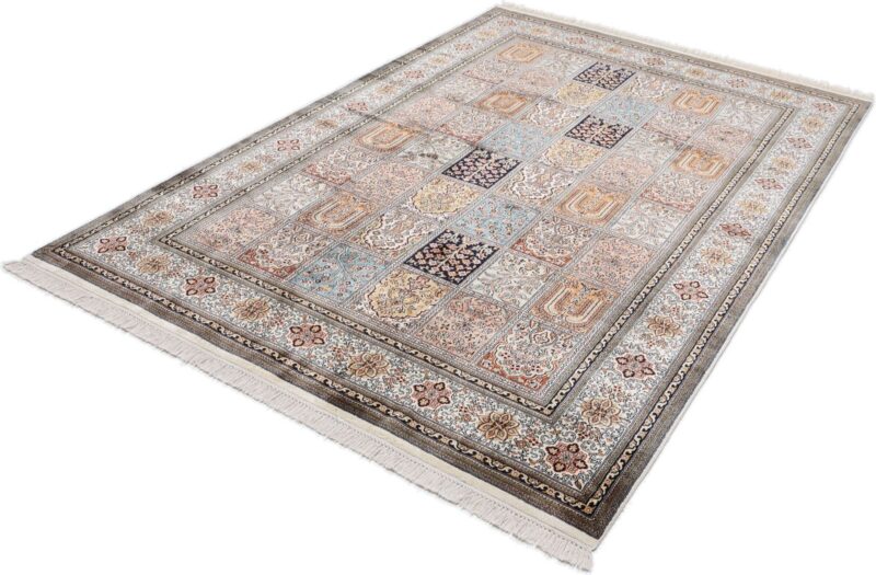 Kashmir Orientteppich 162 × 241 cm, Seide, handgeknüpft