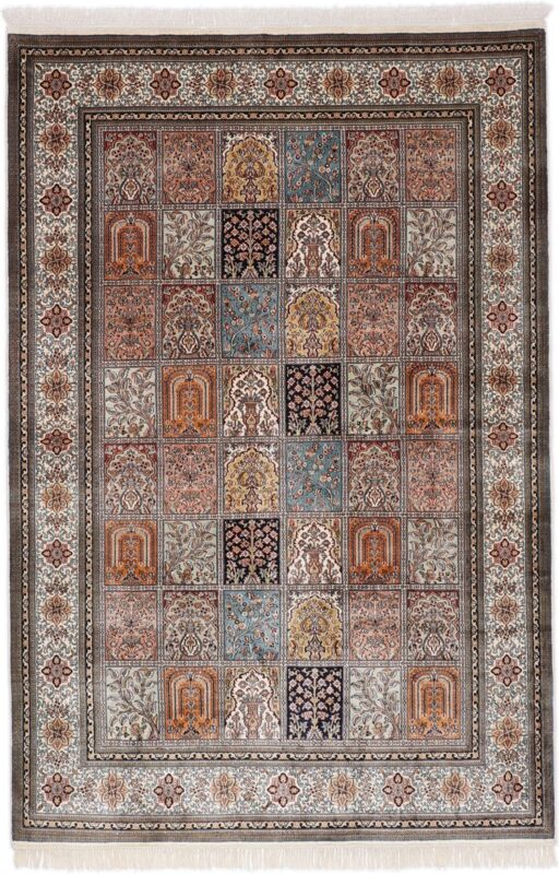 Kashmir Orientteppich 162 × 241 cm, Seide, handgeknüpft