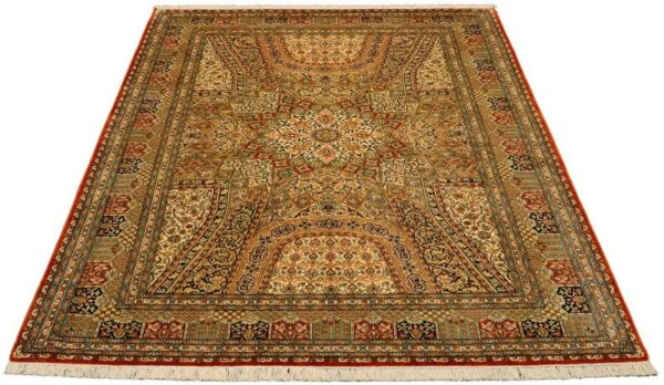 Kashmir Orientteppich 165 × 255 cm, Seide, handgeknüpft