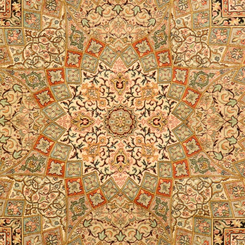 Kashmir Orientteppich 165 × 255 cm, Seide, handgeknüpft