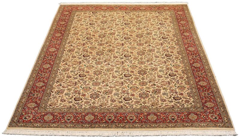 Kashmir Orientteppich 166 × 242 cm, Seide, handgeknüpft edel