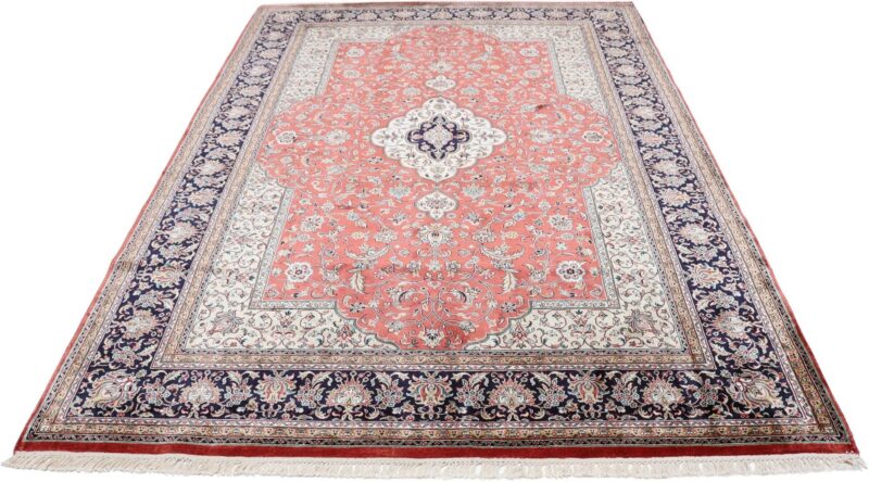 Kashmir Orientteppich 168 × 239 cm, Seide, handgeknüpft Pastell