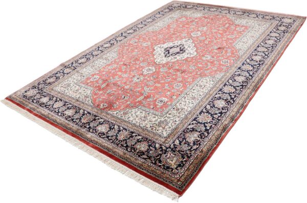 Kashmir Orientteppich 168 × 239 cm, Seide, handgeknüpft Pastell