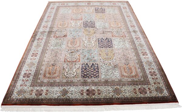 Kashmir Orientteppich 168 × 245 cm, Seide, handgeknüpft