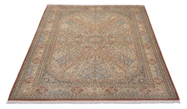 Kashmir Orientteppich 168 × 255 cm, Seide, handgeknüpft